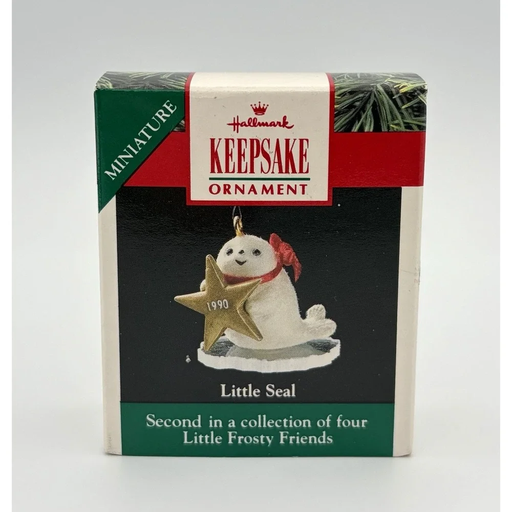 Hallmark Keepsake Ornament 1990 Little Frosty Friends Little Seal Miniature VTG
